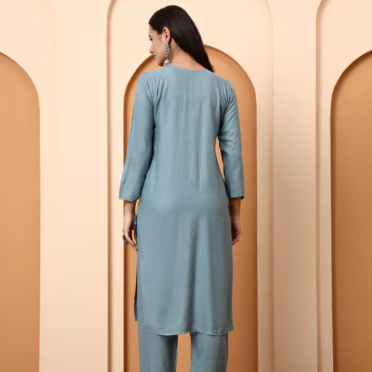 green-chikankari-rayon-kurta-set-embroidered-pants