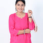 Ethnic Motifs Hand Embroidered Chanderi Lucknowi Chikankari Kurta