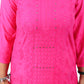 Ethnic Motifs Hand Embroidered Chanderi Lucknowi Chikankari Kurta