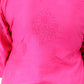 Ethnic Motifs Hand Embroidered Chanderi Lucknowi Chikankari Kurta