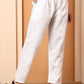 Women’s White Mulmul Cotton Palazzo Pants | Embroidered Straight Fit Bottoms | Ethnic Wear for Kurtis & Kurtas