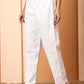 Women’s White Mulmul Cotton Palazzo Pants | Embroidered Straight Fit Bottoms | Ethnic Wear for Kurtis & Kurtas