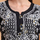 Ethnic Motifs Hand Embroidered Rayon Lucknowi Chikankari Kurta