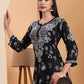 Ethnic Motifs Hand Embroidered Rayon Lucknowi Chikankari Kurta