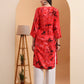 Ethnic Motifs Hand Embroidered Rayon Lucknowi Chikankari Kurta