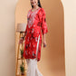 Ethnic Motifs Hand Embroidered Rayon Lucknowi Chikankari Kurta