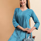 Ethnic Motifs Hand Embroidered Mulmul Lucknowi Chikankari Kurta