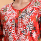 Ethnic Motifs Hand Embroidered Mulmul Cotton Lucknowi Chikankari Kurta