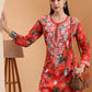 Ethnic Motifs Hand Embroidered Mulmul Cotton Lucknowi Chikankari Kurta