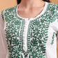 Ethnic Motifs Hand Embroidered Mulmul Lucknowi Chikankari Kurta