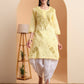 Ethnic Motifs Hand Embroidered Khadi Cotton Lucknowi Chikankari Kurta