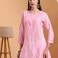 Ethnic Motifs Hand Embroidered Chanderi Lucknowi Chikankari Short Top