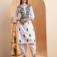 Ethnic Motifs Hand Embroidered Mulmul Lucknowi Chikankari Kurta