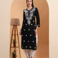 Ethnic Motifs Hand Embroidered Modal Lucknowi Chikankari Kurta