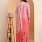 Elenora Women's Peach Georgette Chikankari Kurta Set with Sharara & Dupatta – Festive Ethnic Wear