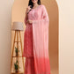 Elenora Women's Peach Georgette Chikankari Kurta Set with Sharara & Dupatta – Festive Ethnic Wear