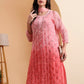 Elenora Women's Peach Georgette Chikankari Kurta Set with Sharara & Dupatta – Festive Ethnic Wear