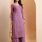 Elenora Women’s Lavender Viscose Chikankari Kurta Set with Palazzo & Dupatta – Elegant Ethnic Co-Ord Set