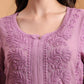 Elenora Women’s Lavender Viscose Chikankari Kurta Set with Palazzo & Dupatta – Elegant Ethnic Co-Ord Set