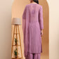 Elenora Women’s Lavender Viscose Chikankari Kurta Set with Palazzo & Dupatta – Elegant Ethnic Co-Ord Set