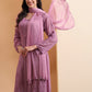 Elenora Women’s Lavender Viscose Chikankari Kurta Set with Palazzo & Dupatta – Elegant Ethnic Co-Ord Set