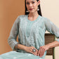 Ethnic Motifs Hand Embroidered Georgette Lucknowi Chikankari Kurta