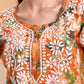 Ethnic Motifs Hand Embroidered Mulmul Cotton Lucknowi Chikankari Kurta