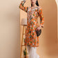 Ethnic Motifs Hand Embroidered Mulmul Cotton Lucknowi Chikankari Kurta