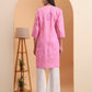 Ethnic Motifs Hand Embroidered Khadi Cotton Lucknowi Chikankari Kurta