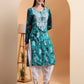 Ethnic Motifs Hand Embroidered Rayon Lucknowi Chikankari Kurta