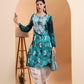 Ethnic Motifs Hand Embroidered Rayon Lucknowi Chikankari Kurta