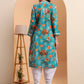 Ethnic Motifs Hand Embroidered Mulmul Cotton Lucknowi Chikankari Kurta