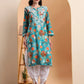 Ethnic Motifs Hand Embroidered Mulmul Cotton Lucknowi Chikankari Kurta