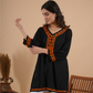 Black Rayon Chikankari Short Kurti