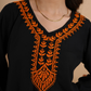 Black Rayon Chikankari Short Kurti