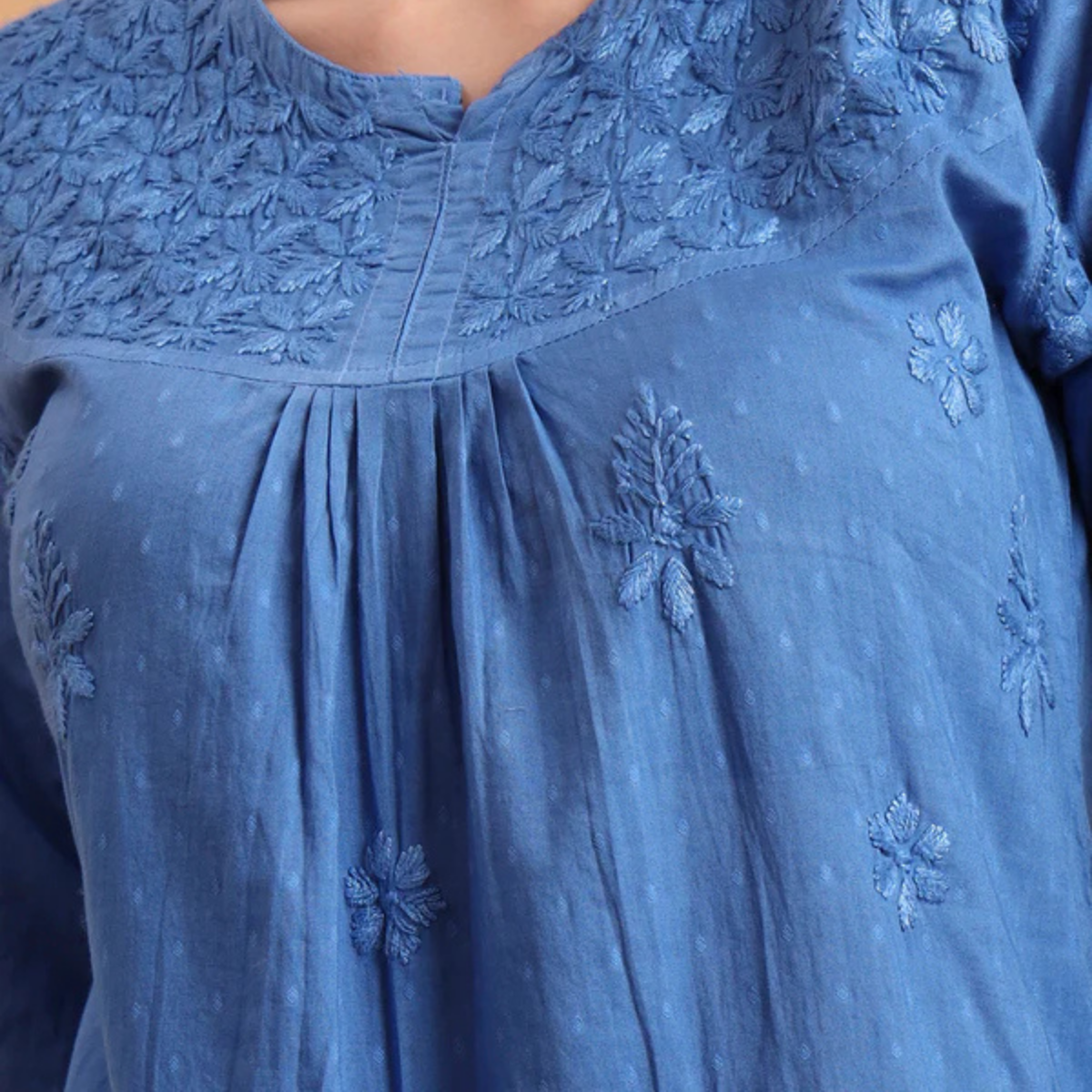 blue-dobi-cotton-hand-embroidered-lucknowi-chikankari-short-top