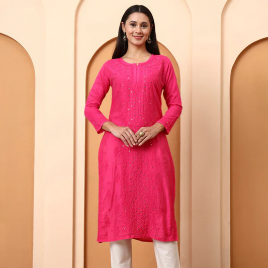 ethnic-motifs-hand-embroidered-chanderi-lucknowi-chikankari-kurta