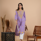 Lavender Rayon Chikankari Kurta