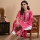 Magenta Pink Chikankari Chanderi Kurta