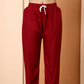Maroon Chikankari Rayon Kurta with Embroidered Pants