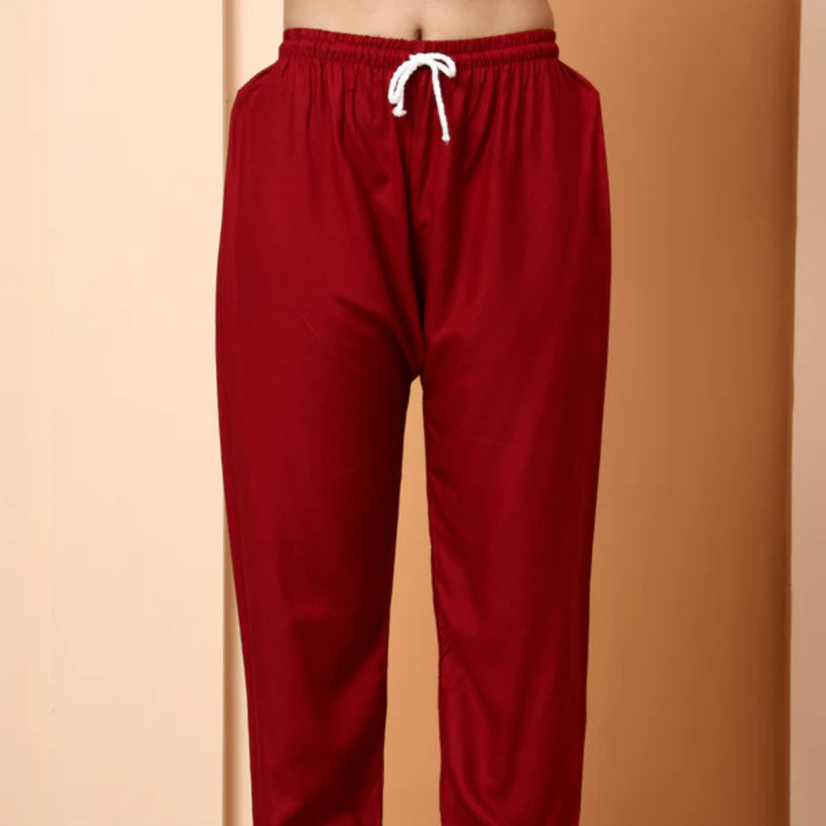 Maroon Chikankari Rayon Kurta with Embroidered Pants