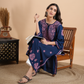 Navy Blue Rayon Chikankari Kurta