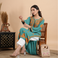 Teal Green Rayon Chikankari Kurta