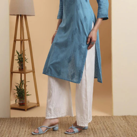 white-cotton-straight-pants-chikankari-embroidery
