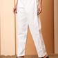 White Mulmul Cotton Palazzo Pants
