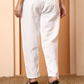 White Mulmul Cotton Palazzo Pants