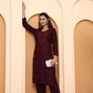 Wine Chikankari Rayon Kurta with Embroidered Pants