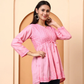 Pink Chanderi Short Kurti