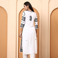 White Cotton Kurti with Black Embroidery